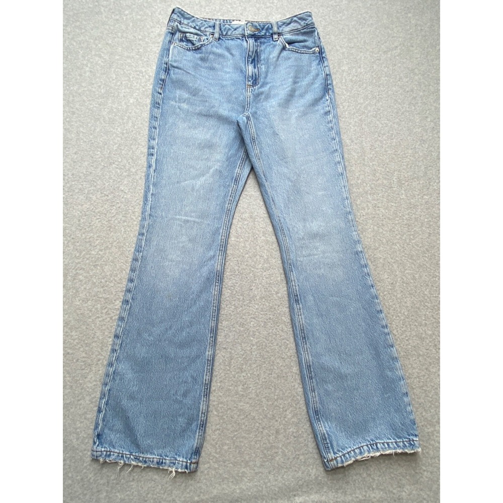 Dynamite Womens Jeans Candice29x30 Light Wash Frayed Hem Straight Leg Tag 27